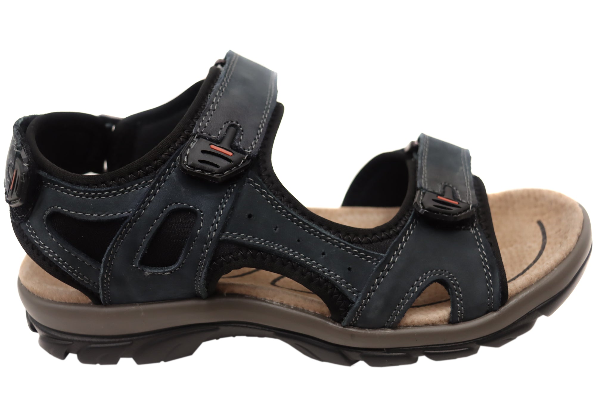Natural Comfort Clift Men's Leather Adjustable Strap Sandals - Breathable Summer Casual Shoes for Beach, Walking & Outdoor Activities