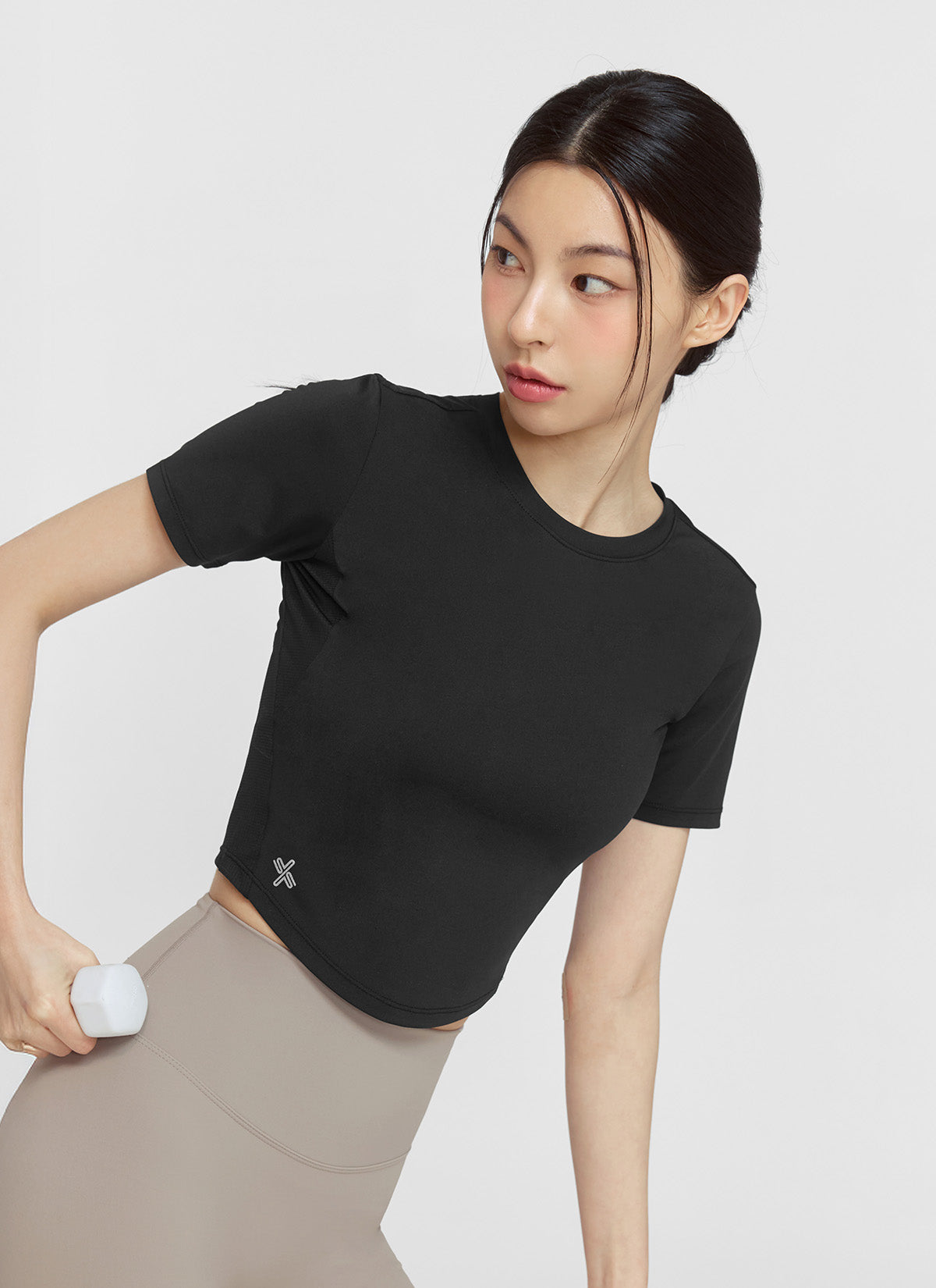 Ice Scent Crop Short Sleeve T-Shirt for Women - Trendy Summer Casual Top for Outfits, Gym & Streetwear