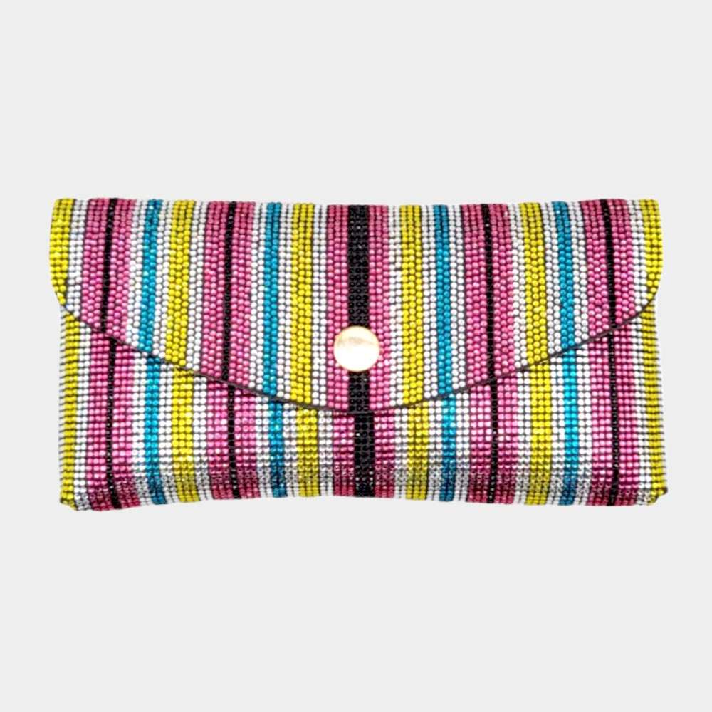 Stylish Multi Rhinestone Pave Wallet on Chain - Convertible Clutch, Fanny Pack, Belt Bag & Crossbody Purse for Women | Perfect for Parties, Weddings & Night Out Accessories