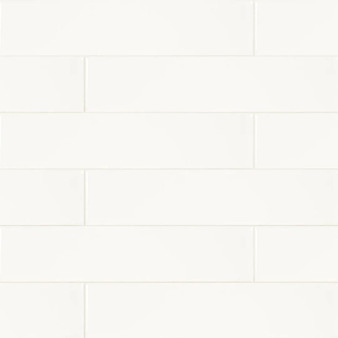 Premium Metro White Wall Tile - Glossy Ceramic Subway Tile for Kitchen Backsplash & Bathroom Renovation - Easy to Clean & Modern Design