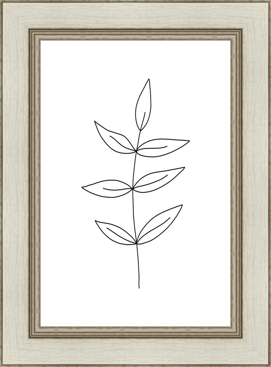 Minimalist White Leaf Print Home Decor - Perfect for Boho, Scandinavian & Modern Living Room, Bedroom & Office Wall Art