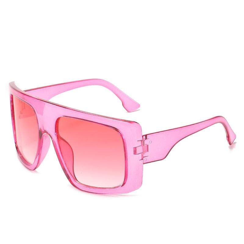 Vintage Oversized Square Sunglasses with Gradient Lenses - UV Protection Big Frame Shades for Women & Men - Perfect for Beach, Driving, and Outdoor Activities