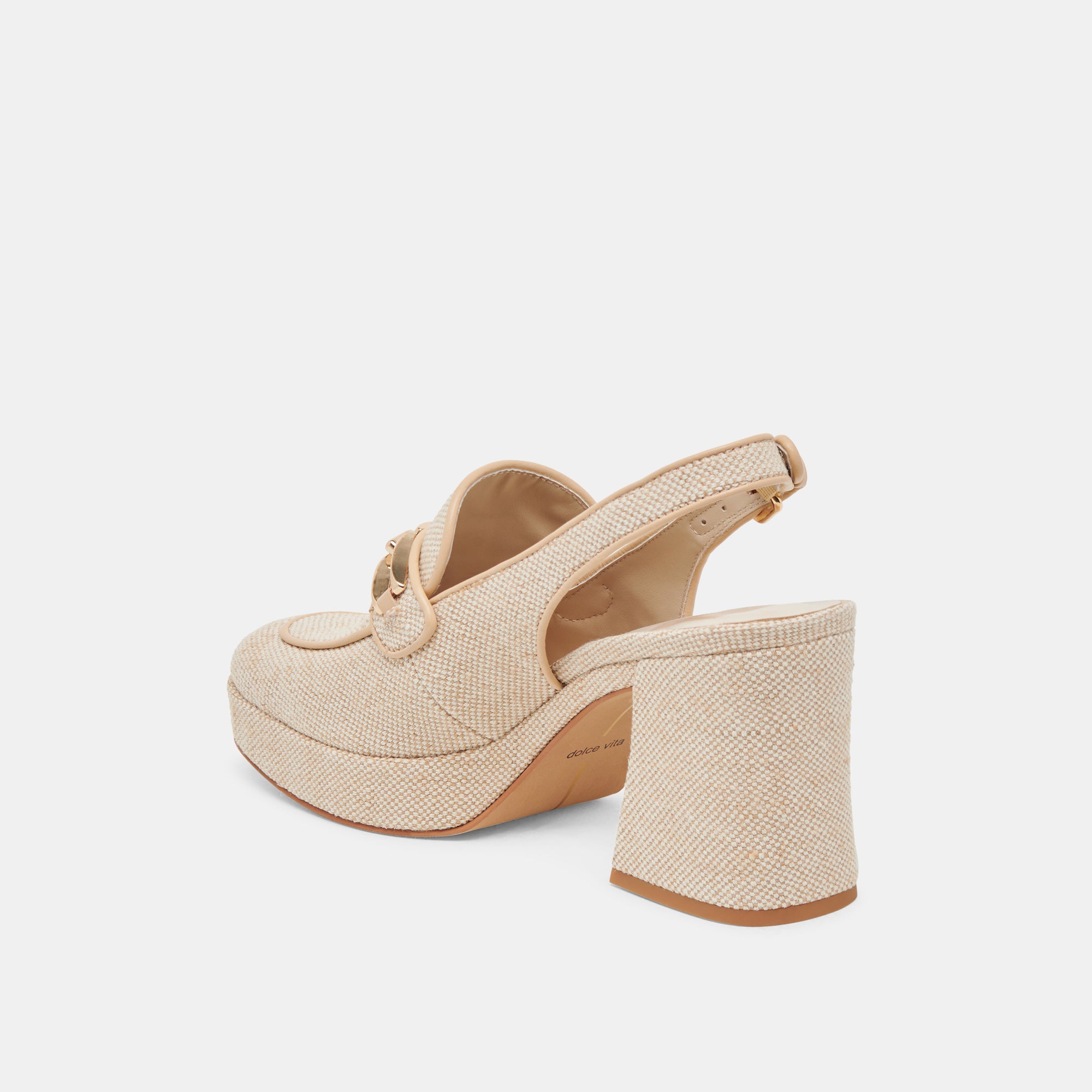 SIRUS Women's Heels Sandstone Woven Leather Sandals - Comfortable Summer Dress Shoes for Weddings, Parties & Office Wear
