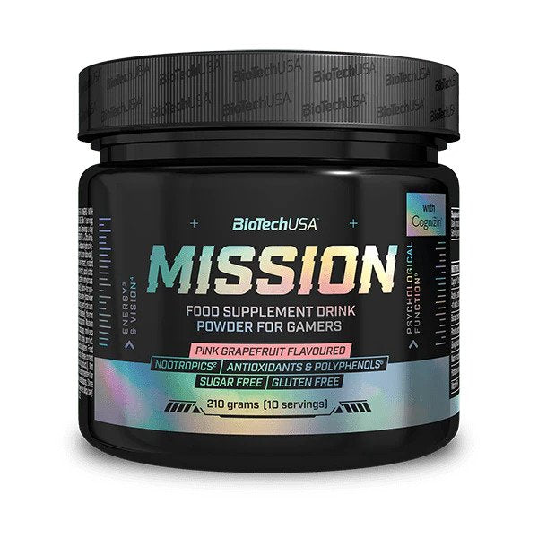 BioTechUSA Mission Protein Bar - Pink Grapefruit Flavor (210g) | High Protein Snack for Gym, Hiking & Post-Workout Recovery