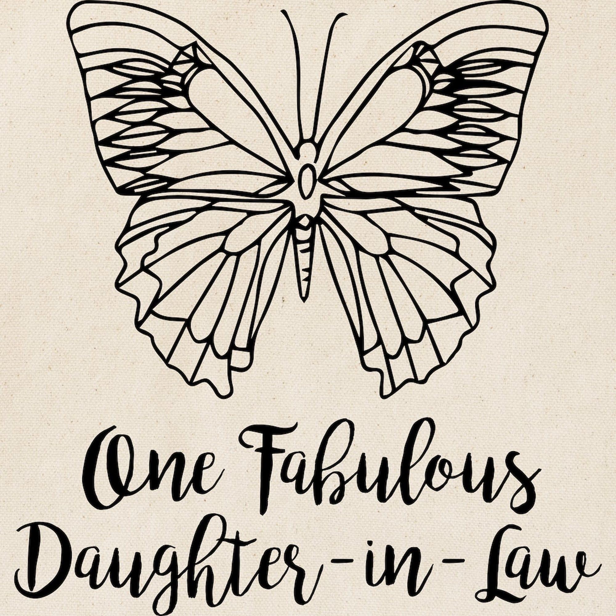 One Fabulous Daughter-in-Law Tote Bag - Natural Canvas Reusable Shopping Bag for Women - Perfect for Groceries, Beach Trips & Gift Giving