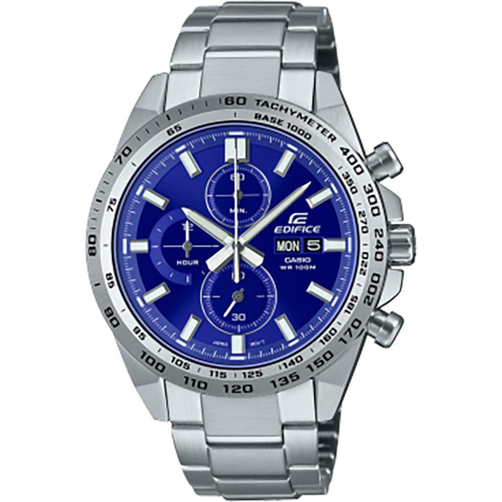 Casio Men's Chronograph Quartz Watch EFR-574D-2AVUEF - Stainless Steel Band, Water Resistant, Date Display - Perfect for Business, Casual Wear & Outdoor Activities