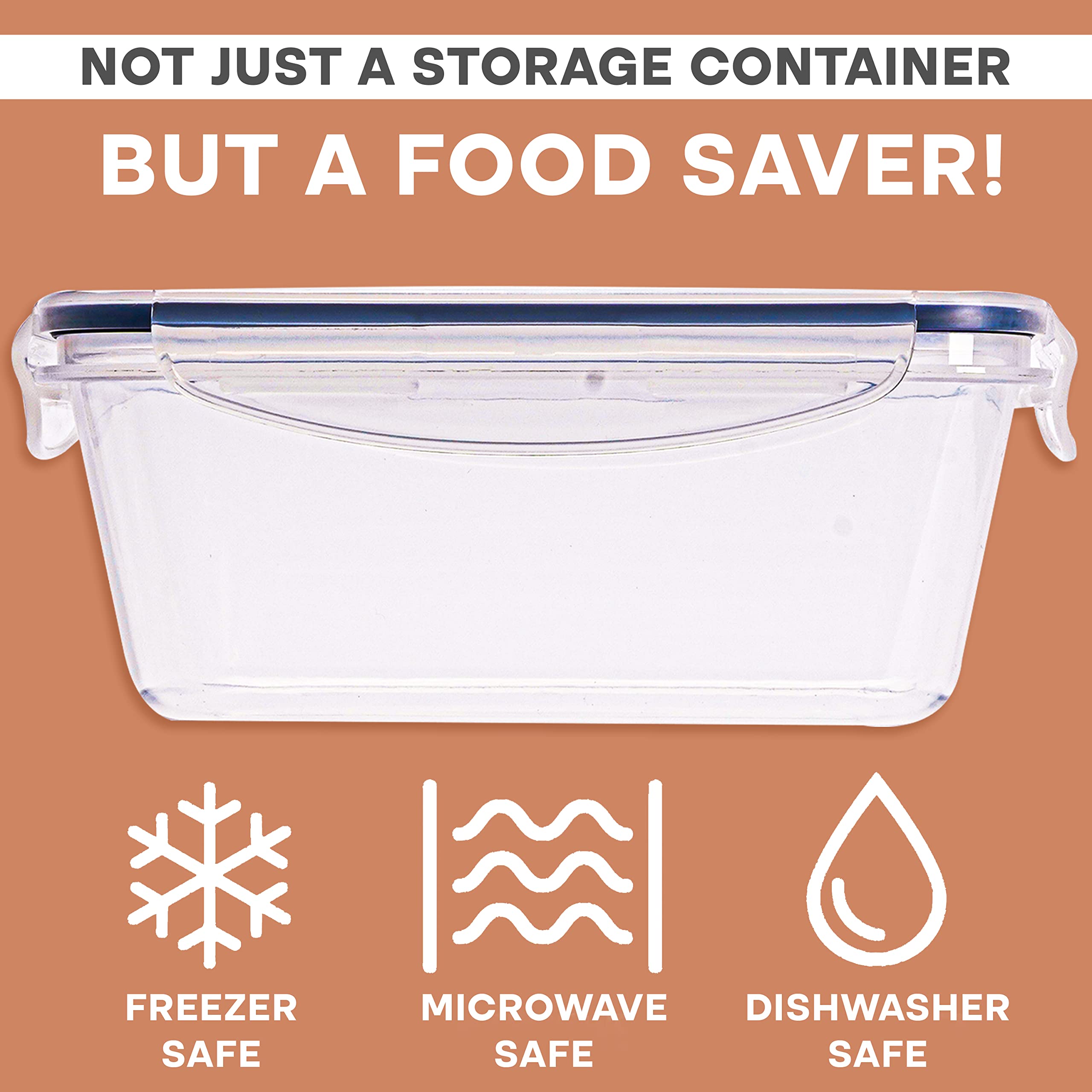 52-Piece Airtight Food Storage Containers Set (34oz to 1.35oz) - BPA-Free Clear Plastic Meal Prep Containers with Leakproof Lids - Microwave & Freezer Safe - Perfect for Kitchen Organization, Meal Prepping, Leftovers & Pantry Storage
