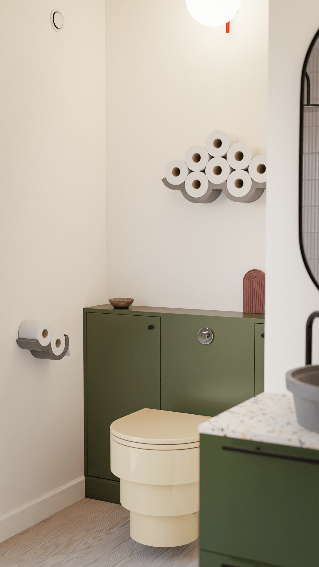 Lyon Beton Cloud 545 Wall Mounted Toilet Paper Holder - Modern Bathroom Tissue Dispenser for Home & Commercial Use | Durable Stainless Steel Design | Perfect for Restrooms, Hotels, and Offices