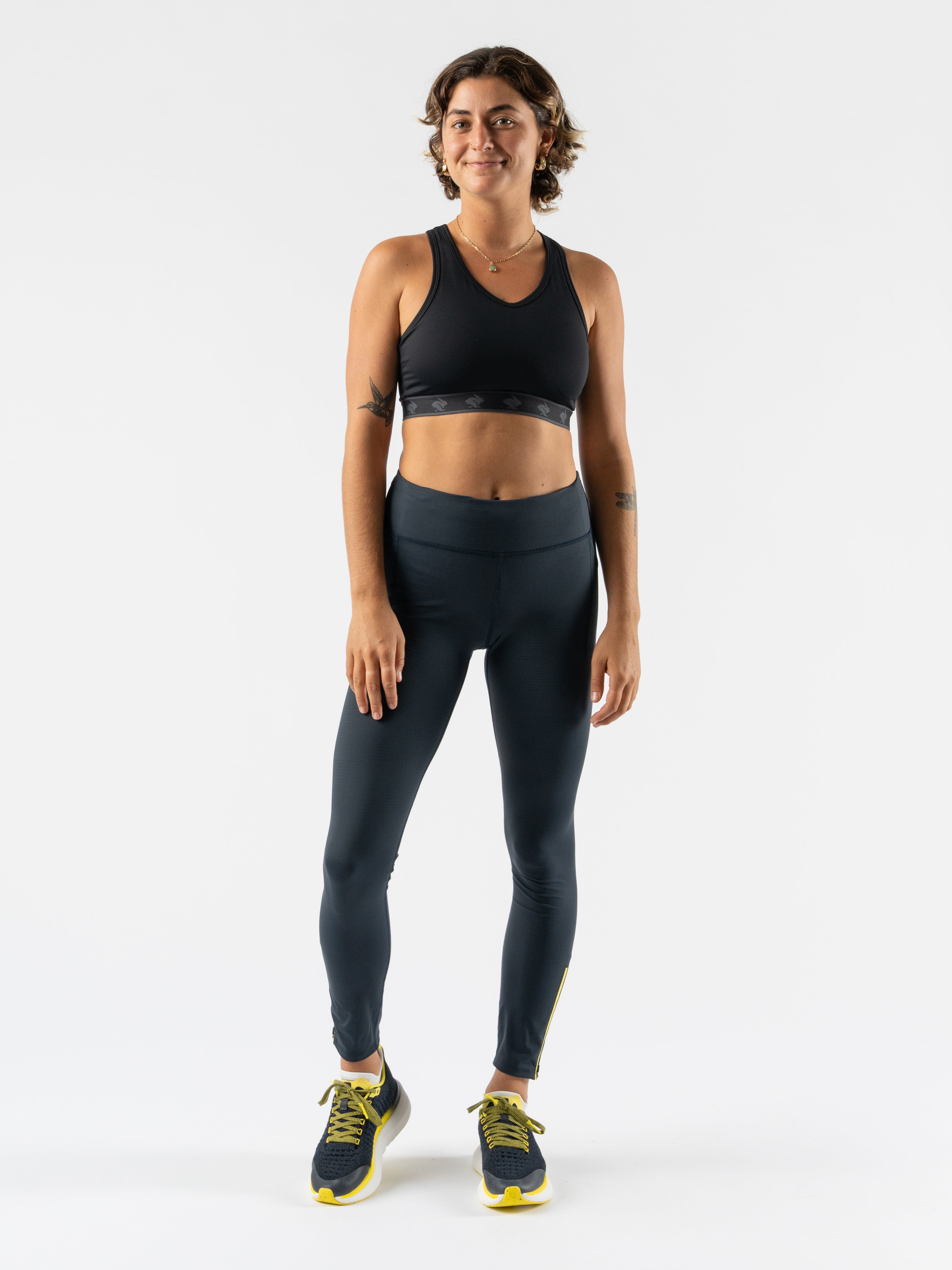 High-Performance Low Light Speed Tights for Running & Workouts - Breathable Compression Leggings for Women & Men - Ideal for Night Jogging, Gym Training & Outdoor Activities