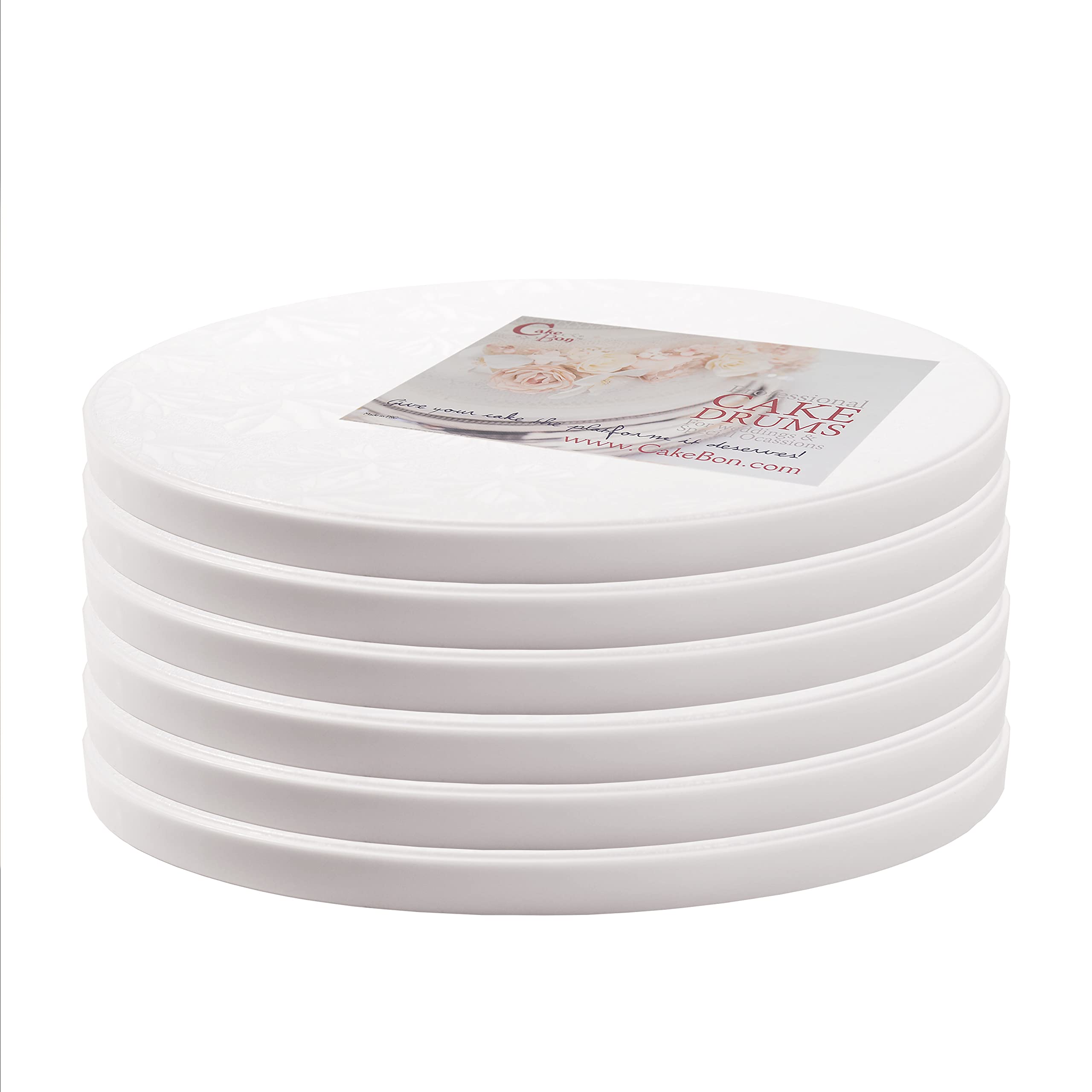 Cakebon 8 Inch Round Plastic Cake Boards - 1/2