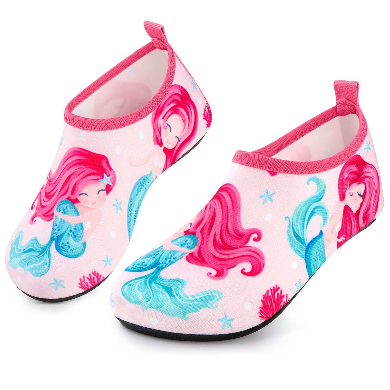 **Sunnywoo Kids Water Shoes for Boys & Girls - Quick Dry Non-Slip Aqua Socks for Swimming, Beach, Pool & Outdoor Sports - Barefoot Skin-Friendly Toddler Swim Shoes**