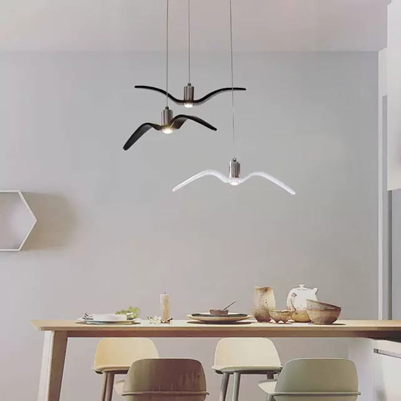 Seagulls Pendant Light - Modern Unique Ceiling Lighting Fixture for Kitchen, Dining Room & Bedroom Decoration
