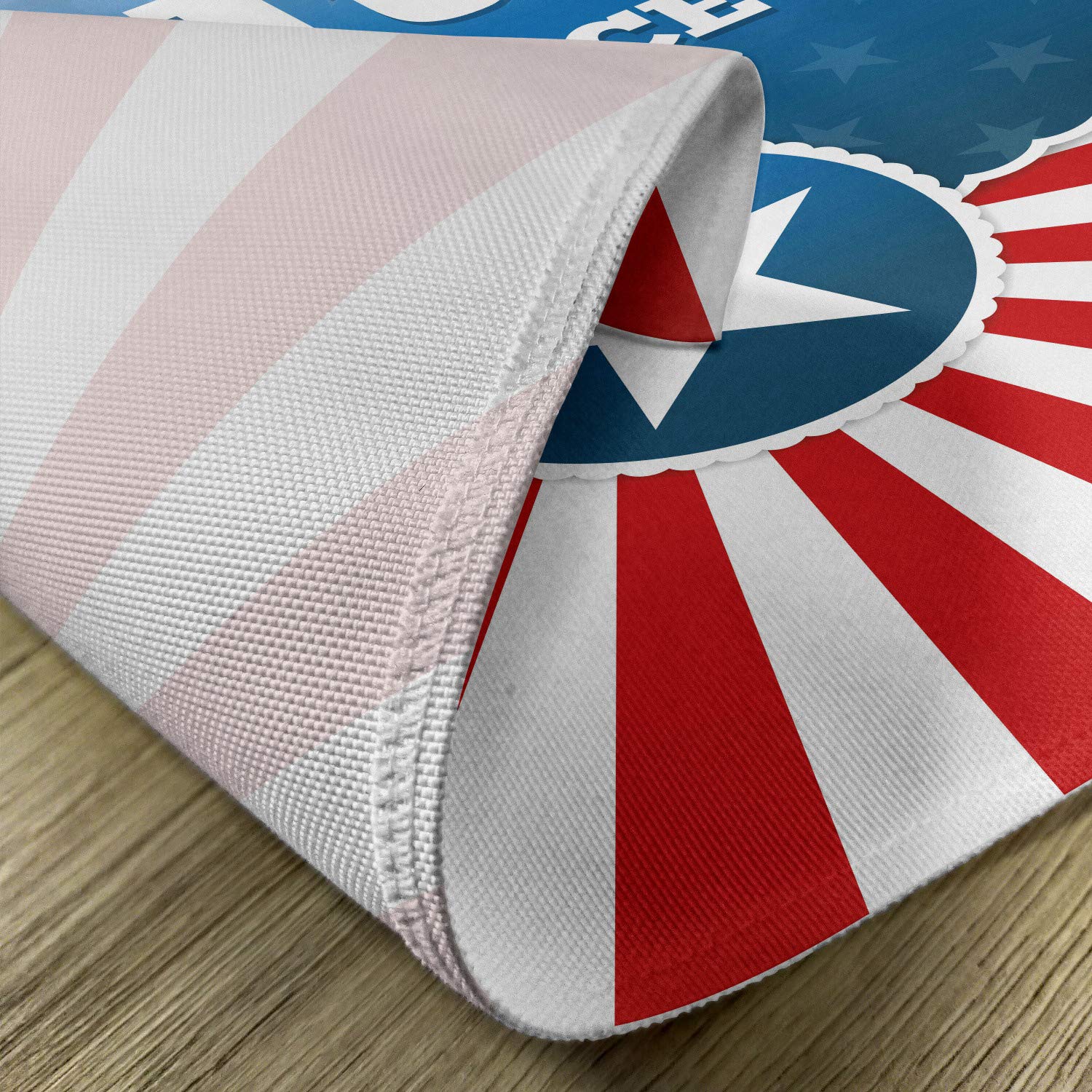 Ambesonne 4th of July Patriotic Place Mats Set of 4 - Stars & Stripes Independence Day Themed Washable Fabric Table Mats for Dining Room Kitchen Decor - Perfect for BBQs, Parties & Holiday Celebrations