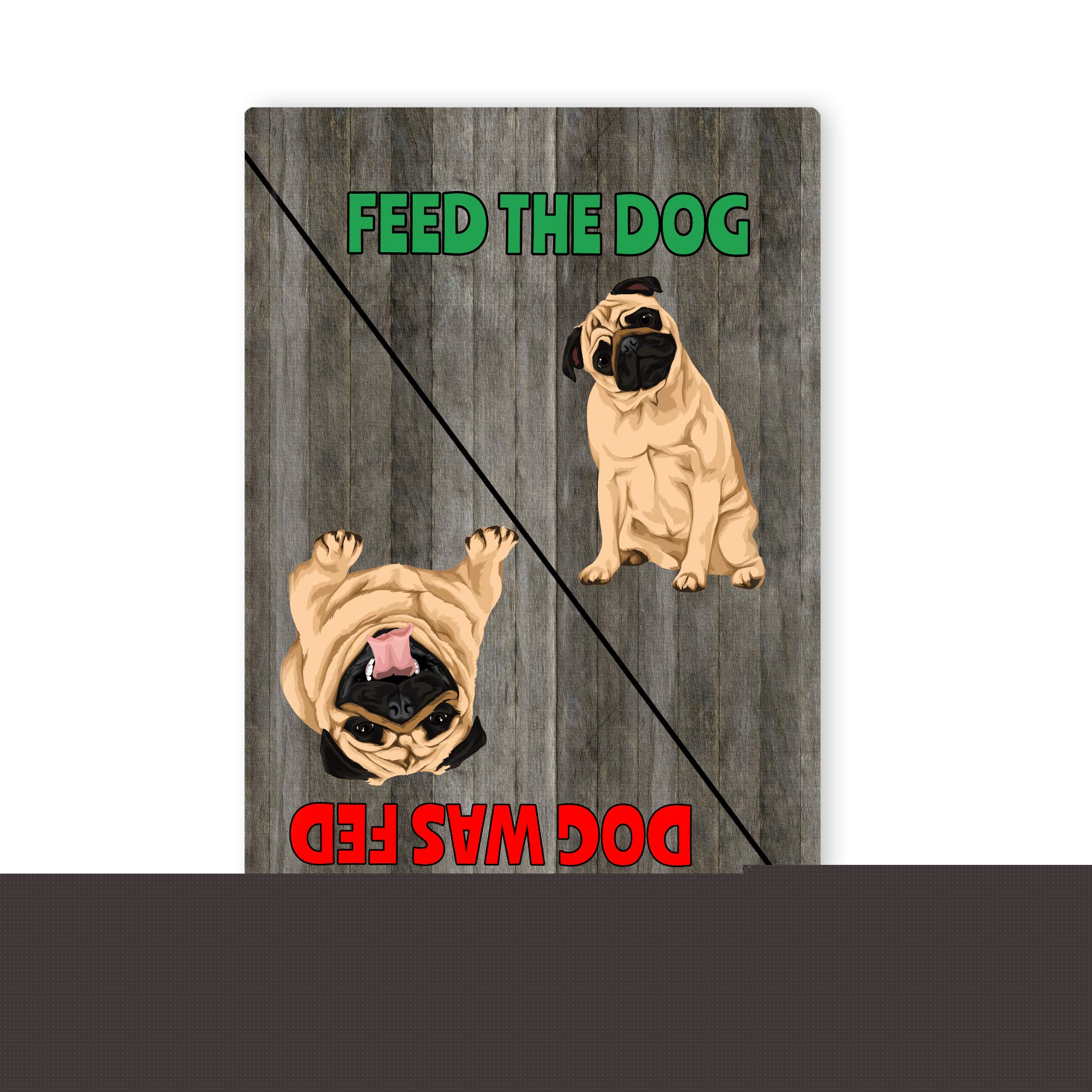 Funny Pug Dog Feeding Reminder Magnet - Cute Pet Food Schedule Tracker for Fridge - Perfect for Busy Dog Owners & Puppy Care Routine