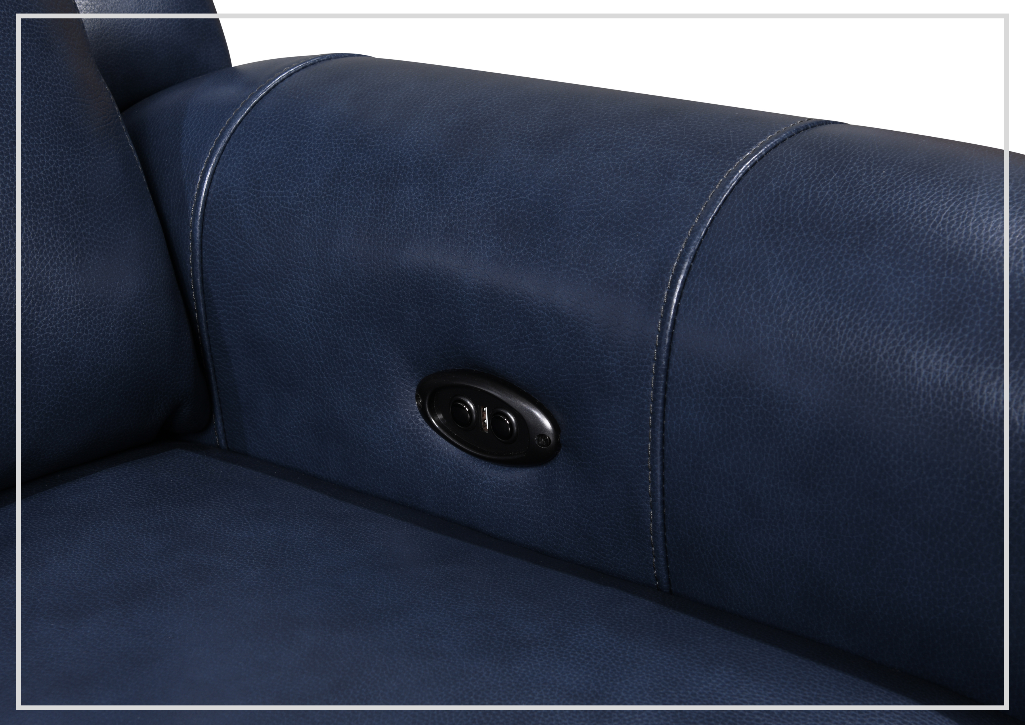 Gio Italia Jaspero Power Reclining 3-Seater Leather Sofa - Modern Living Room Furniture for Home Theater & Family Relaxation