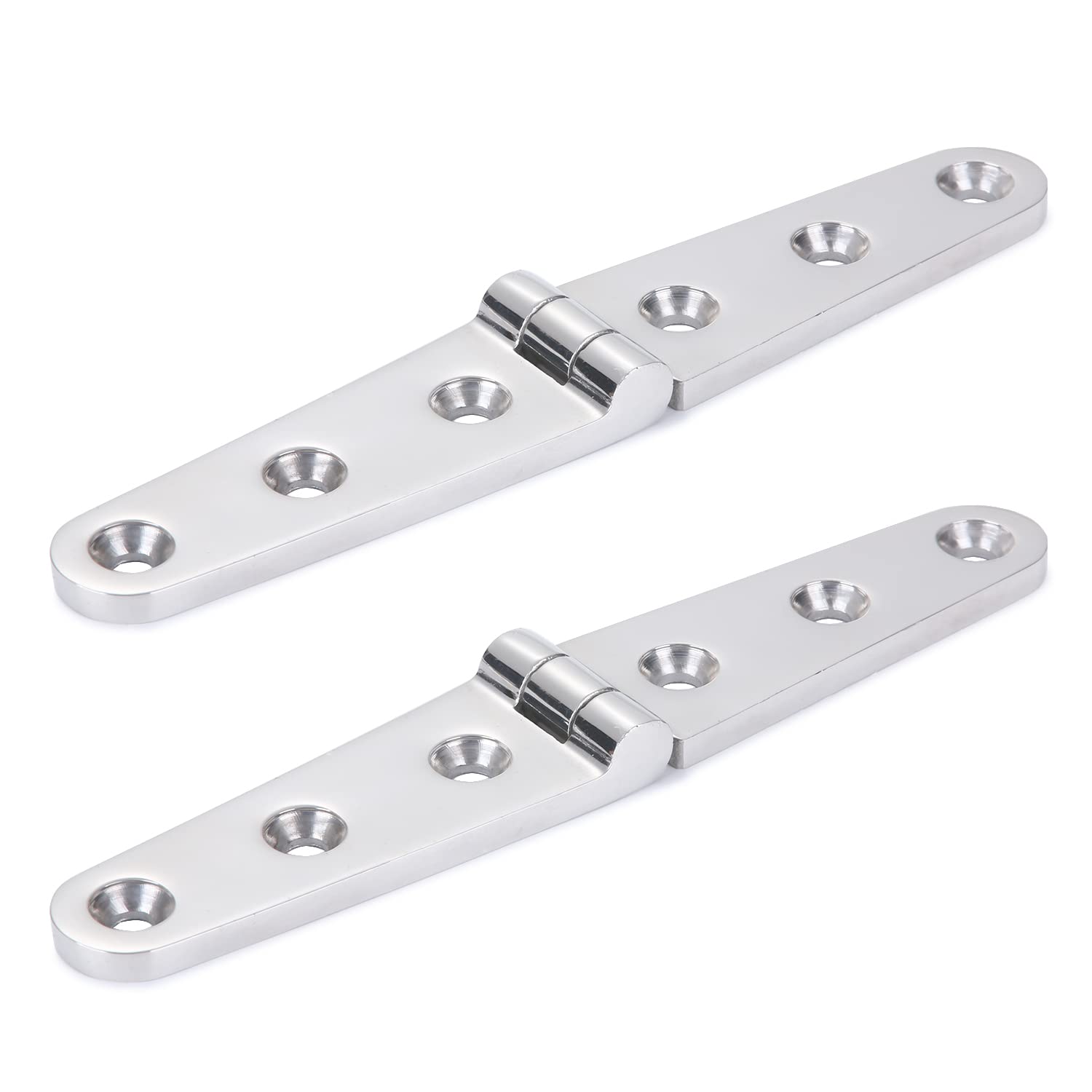 Atibin Heavy Duty Polished Stainless Steel 316 Marine Hinge - Yacht, Boat Deck & Cabinet Hardware - Corrosion Resistant for Saltwater & Outdoor Use