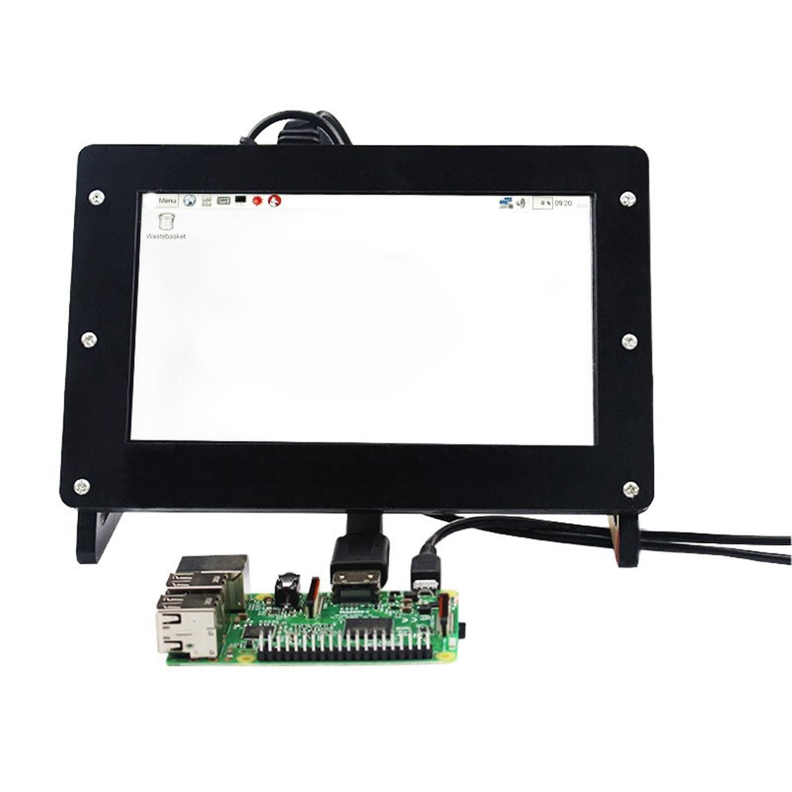 7-Inch Touch Screen Monitor Case - Black Acrylic Shell for 1920x1080 LCD Display | Durable Housing for PC, Raspberry Pi & DIY Projects | Perfect for Digital Signage, Kiosks & Embedded Systems