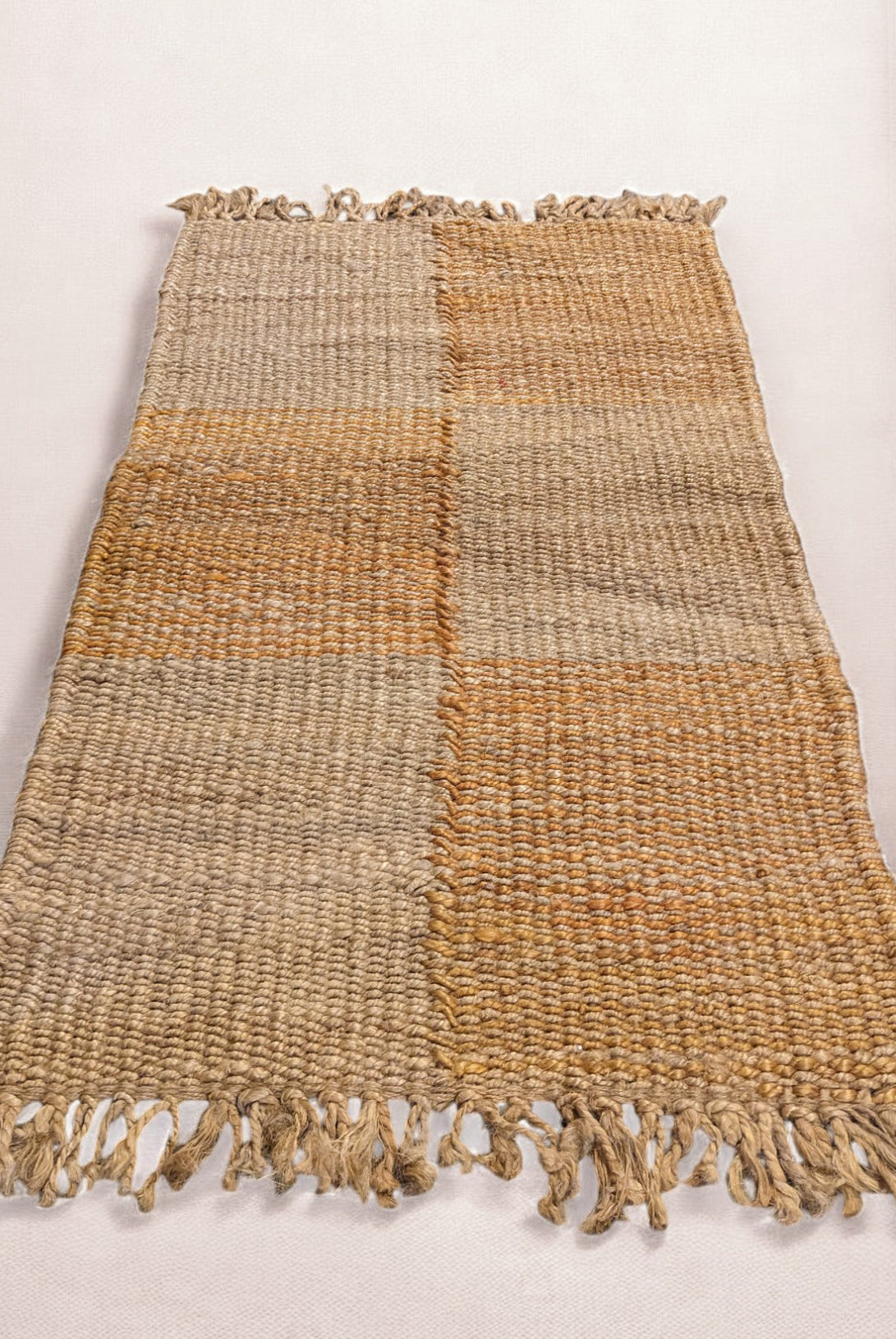 Natural Jute Rug 3.9x2.2 Feet - Eco-Friendly Handwoven Area Rug for Living Room, Bedroom & Boho Decor - Soft & Durable Floor Mat for Home, Office & Yoga Space