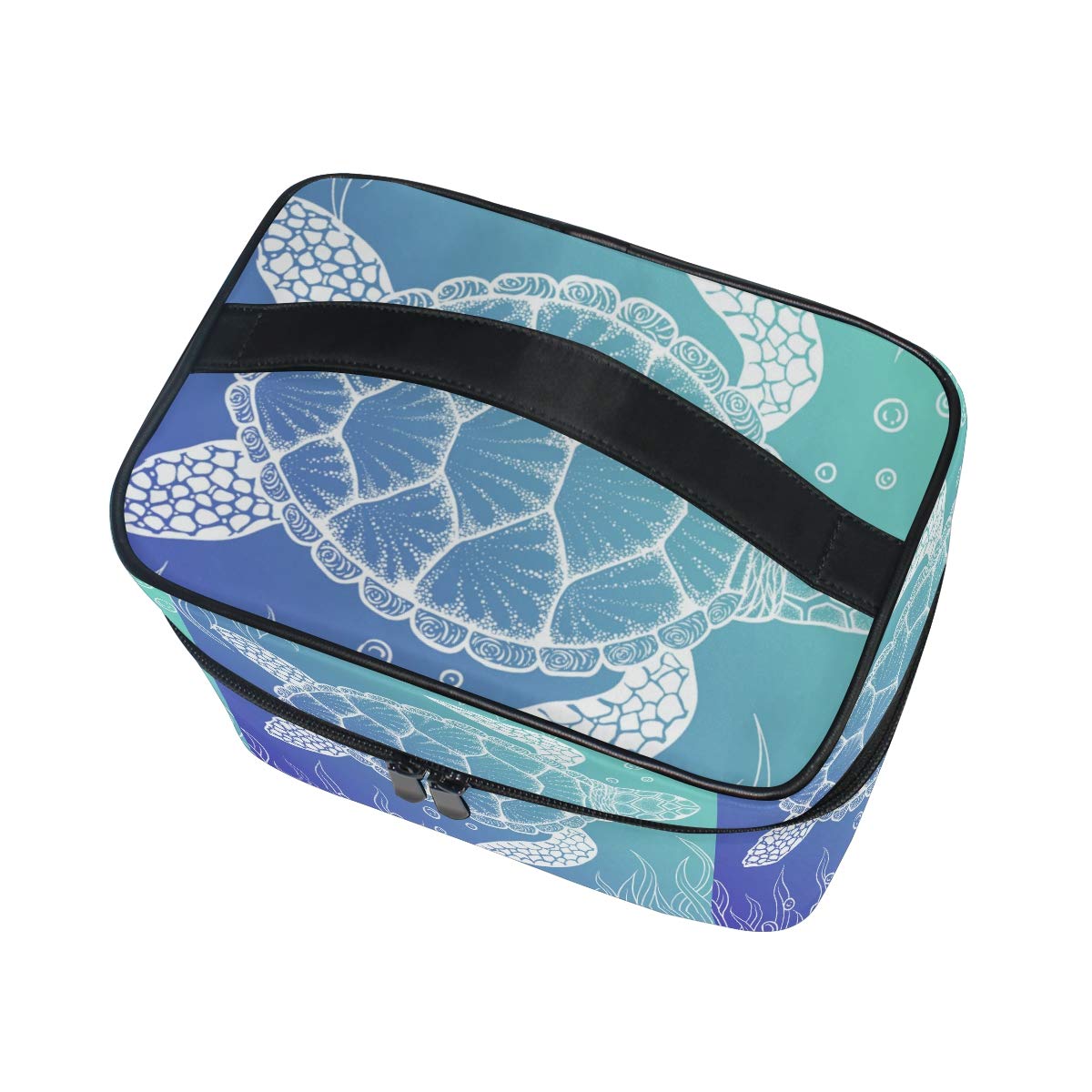WIHVE Sea Turtle Makeup Bag - Waterproof Travel Cosmetic Organizer for Women | Perfect for Beach Vacations, Gym & Weekend Getaways