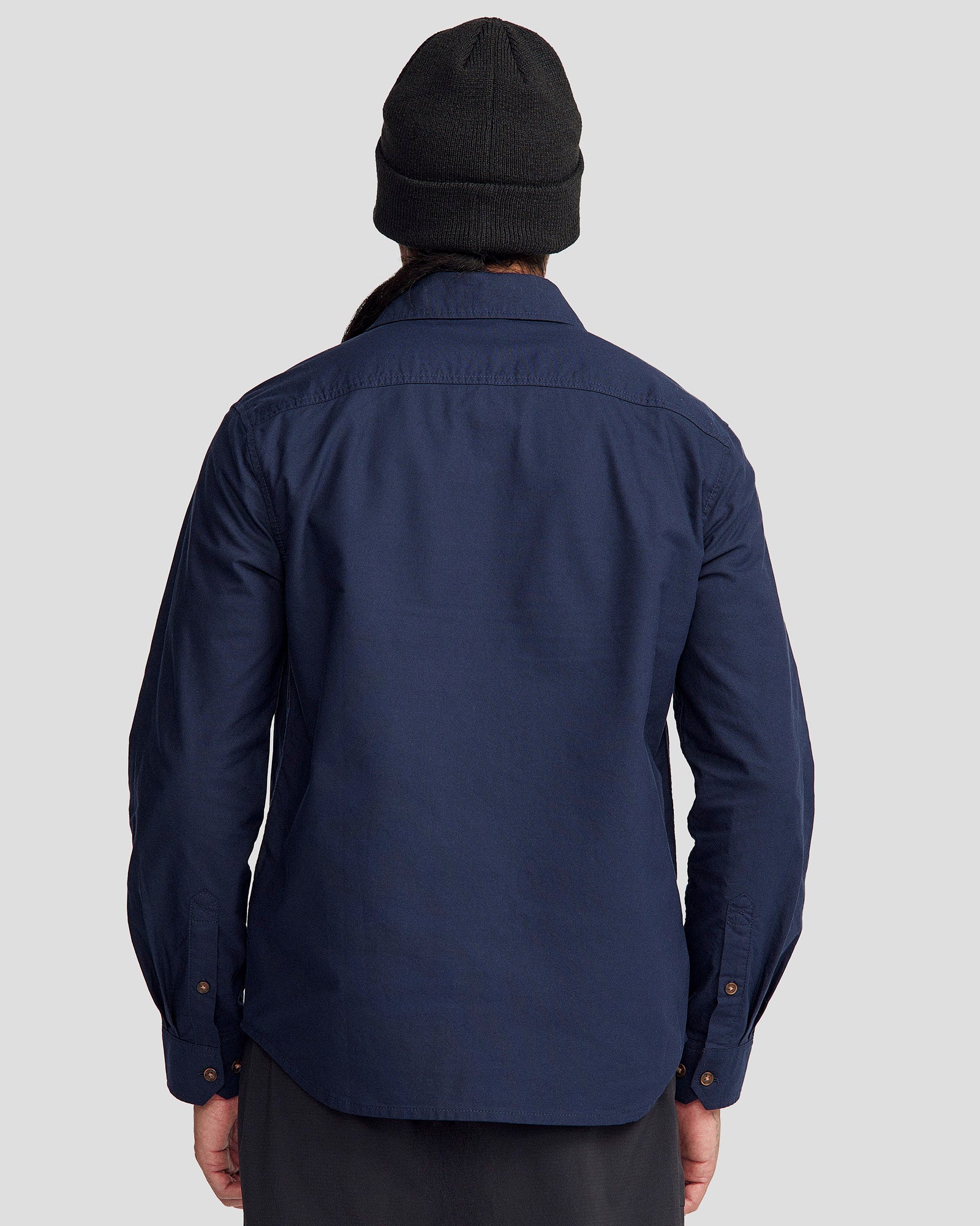Vander HT Men's Long Sleeve Casual Shirt - Pure Navy Blue - Comfortable Slim Fit Button Down Shirt for Office, Business & Everyday Wear