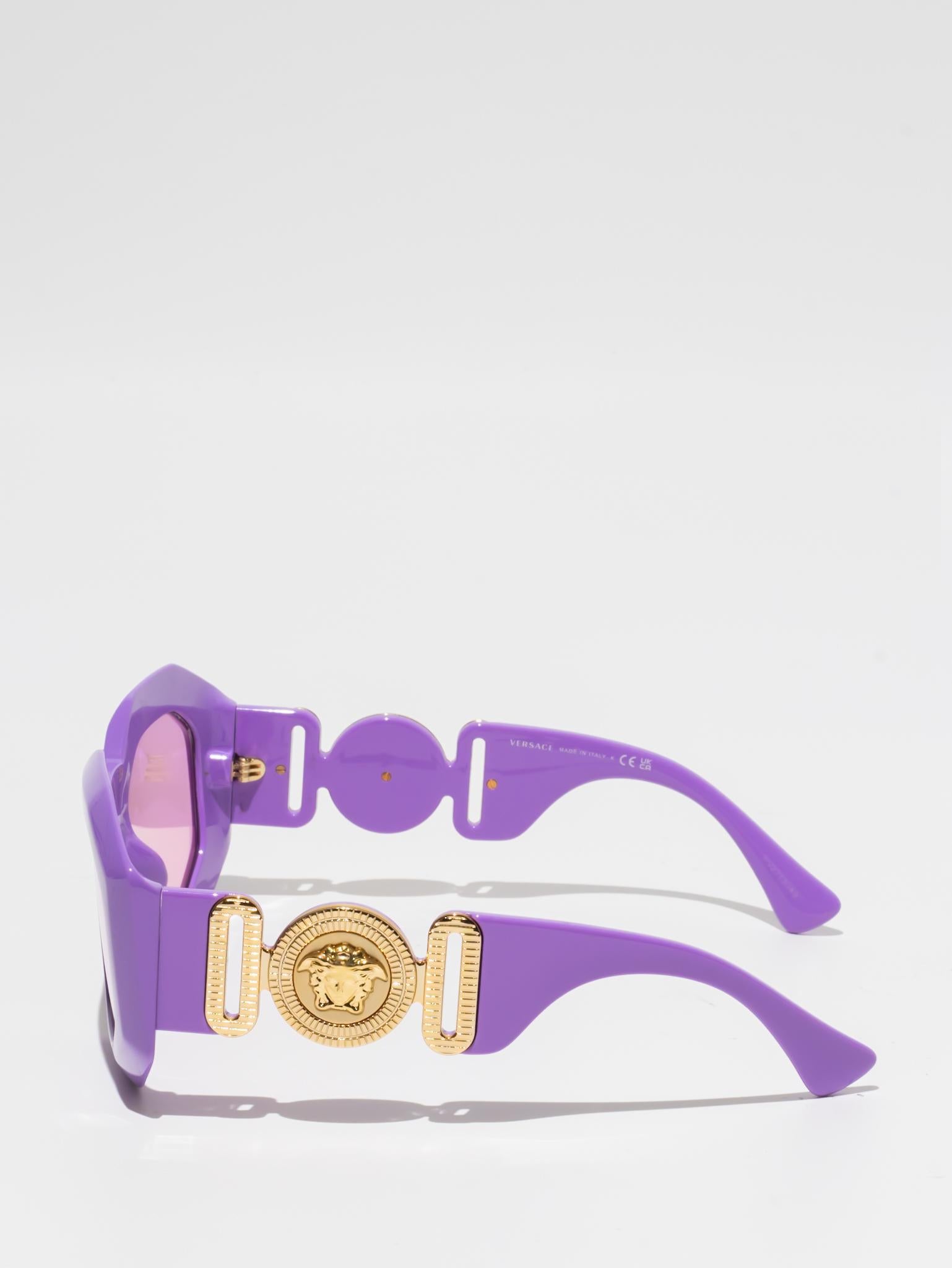 Versace Maxi Medusa Biggie Square Sunglasses 4424U 536687 - Luxury Oversized UV Protection Shades for Women & Men | Perfect for Beach, Travel & Fashion Outfits