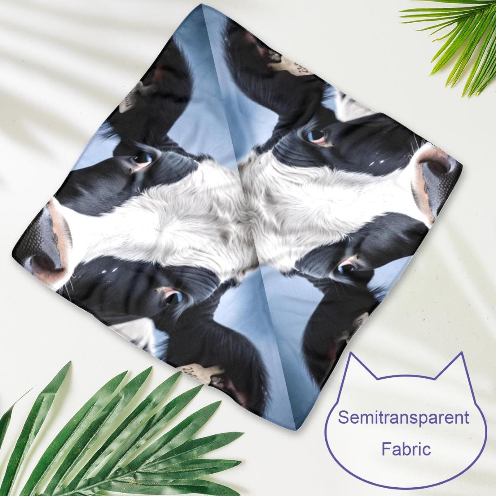 Premium Dog Bandanas for Small, Medium & Large Pets - 2-Piece Set with Cow Print Design - Comfortable Pet Scarves for Dogs & Cats - Perfect for Daily Walks, Pet Photos & Farm Visits
