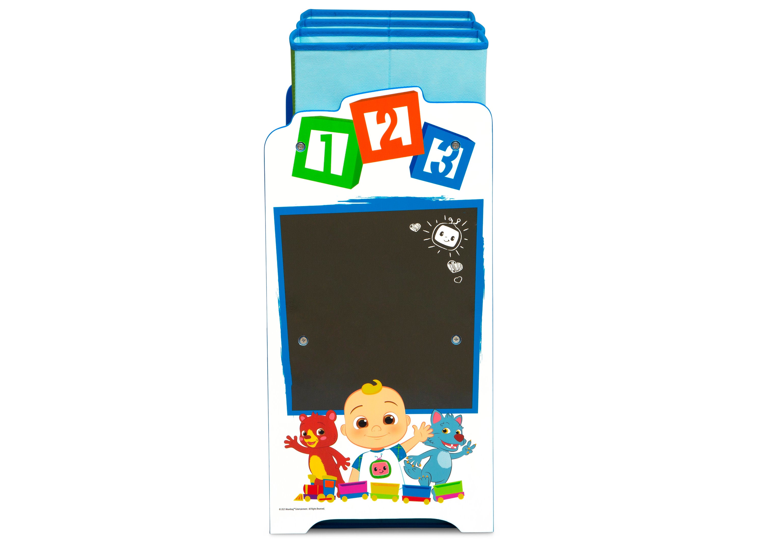 CoComelon 6 Bin Toy Organizer for Kids - Colorful Storage Bins with Fun Designs - Perfect for Playroom, Bedroom & Classroom Organization