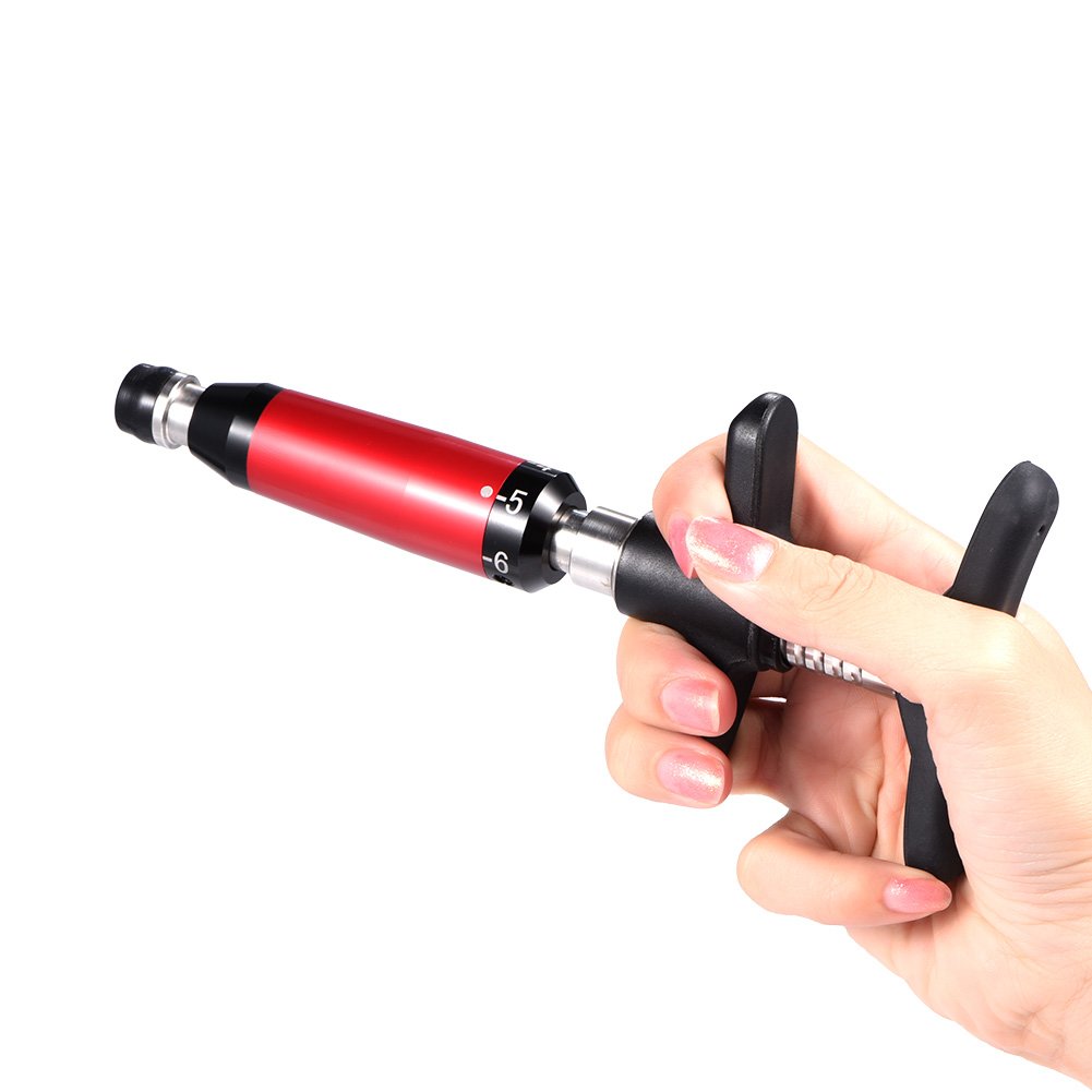 AMONIDA Chiropractic Adjusting Tool - Handheld Back Massager with 4 Heads for Muscle Relaxation, Deep Tissue Therapy & Spinal Alignment - Perfect for Home Use, Office Relaxation & Post-Workout Recovery
