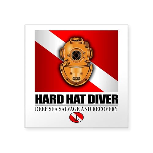 Clear - Hard Hat Diver Sticker