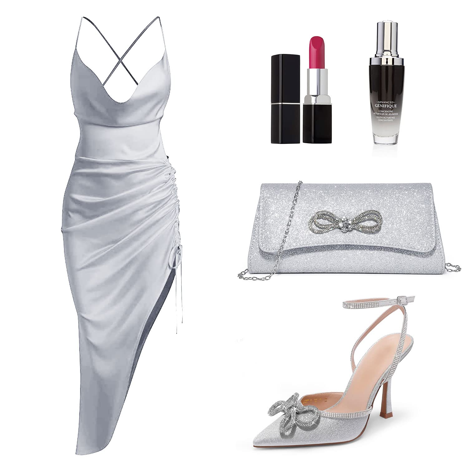 Sparkly Bow Clutch Purse for Women - Elegant Evening Bag for Wedding, Prom, Formal Events & Cocktail Parties | Labair Women's Handbag Collection | Perfect for Date Nights, Galas & Special Occasions