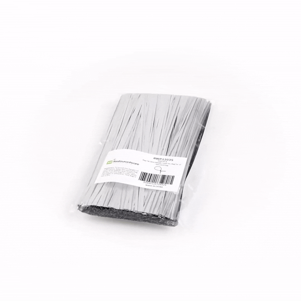 Premium Silver Metallic Twist Ties for Bags - 500 Count Bulk Box | Secure & Reusable Food Bags, Bread Bags, Gift Wrapping & Organizing