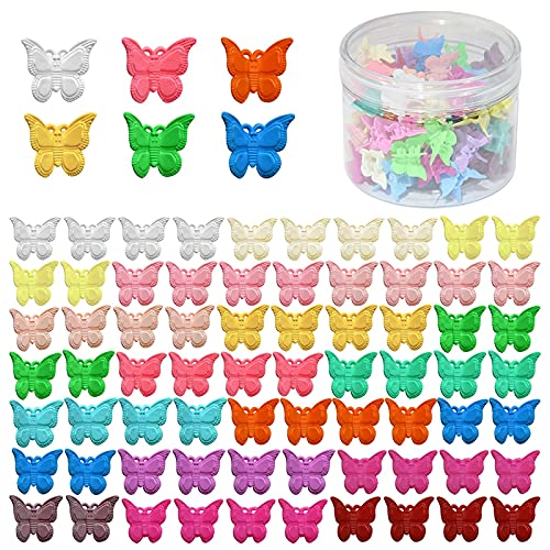 Lnrueg 72PCS Kids Hair Claw Clips - Small Mini Butterfly Hair Clips for Girls, Creative Fashion Hair Accessories for Toddlers & Teens | Perfect for School, Parties & Daily Styling