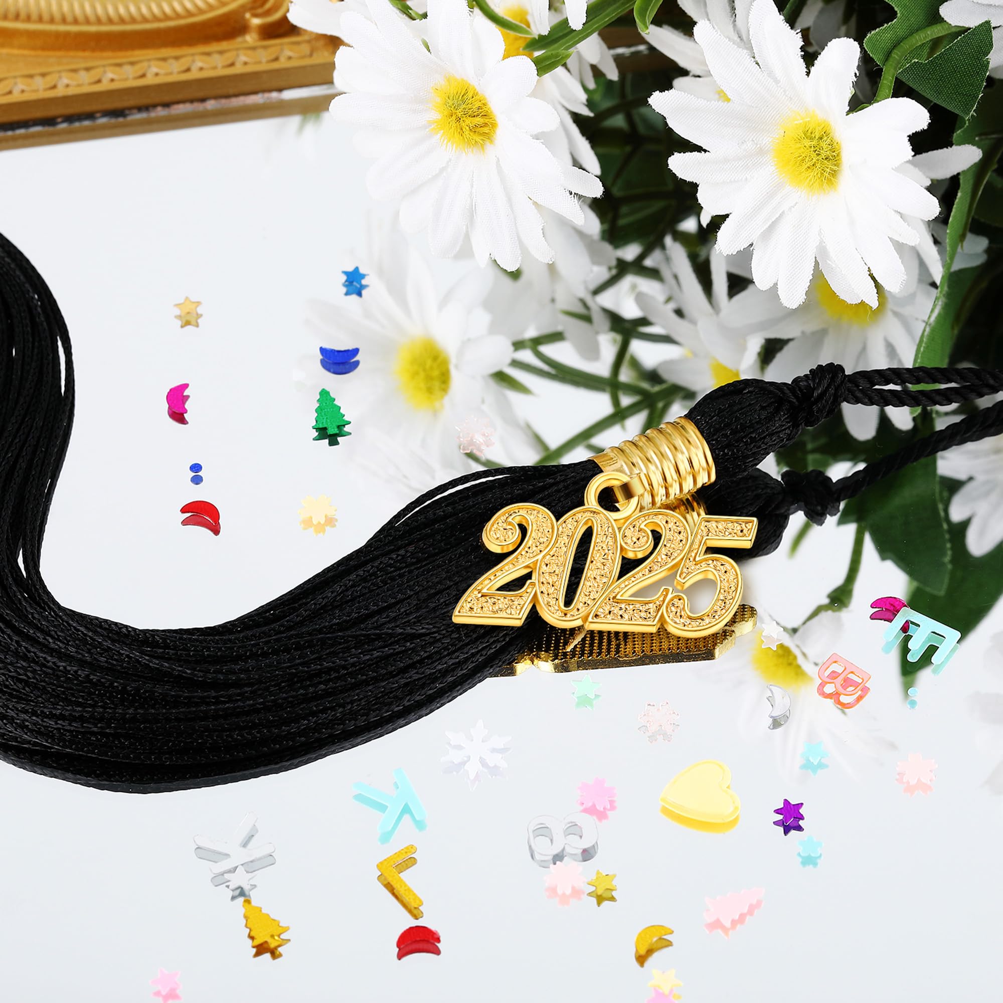 2024 Graduation Tassel Set - 2 Pack Classic Black Cap Tassels for High School & College Graduation Ceremonies - Perfect Graduation Party Decorations & Photo Props