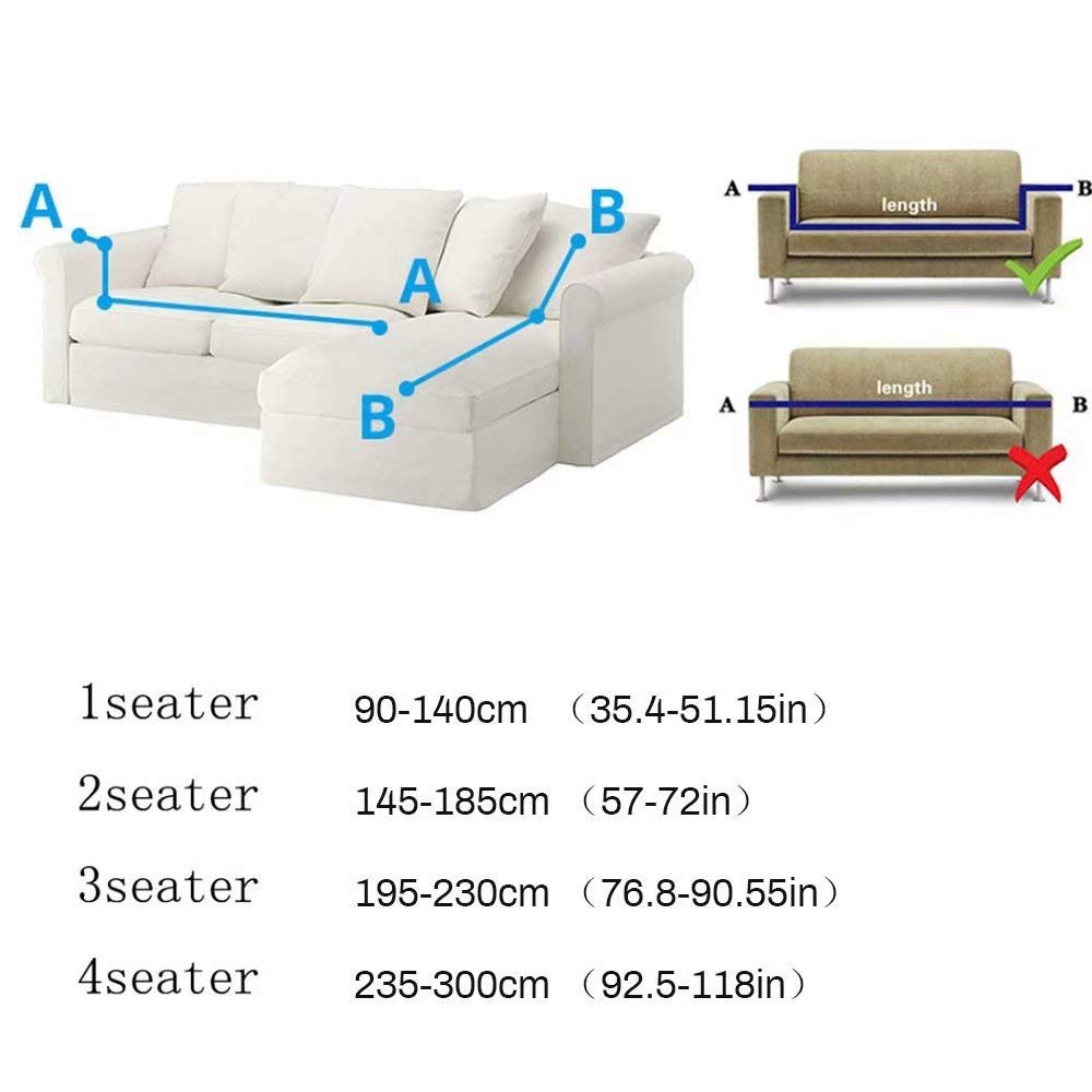 Stretch Sofa Cover 1-4 Piece Set - Soft Polar Fleece & Lycra Jacquard Couch Slipcovers for Living Room, Sectional, Loveseat - Washable Furniture Protector for Pets, Kids & Daily Use
