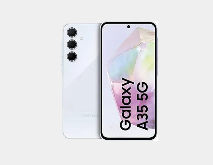 Samsung Galaxy A35 5G Unlocked Smartphone - 128GB ROM 8GB RAM Dual SIM GSM - Awesome Ice Blue | Perfect for Streaming, Gaming & Work on the Go