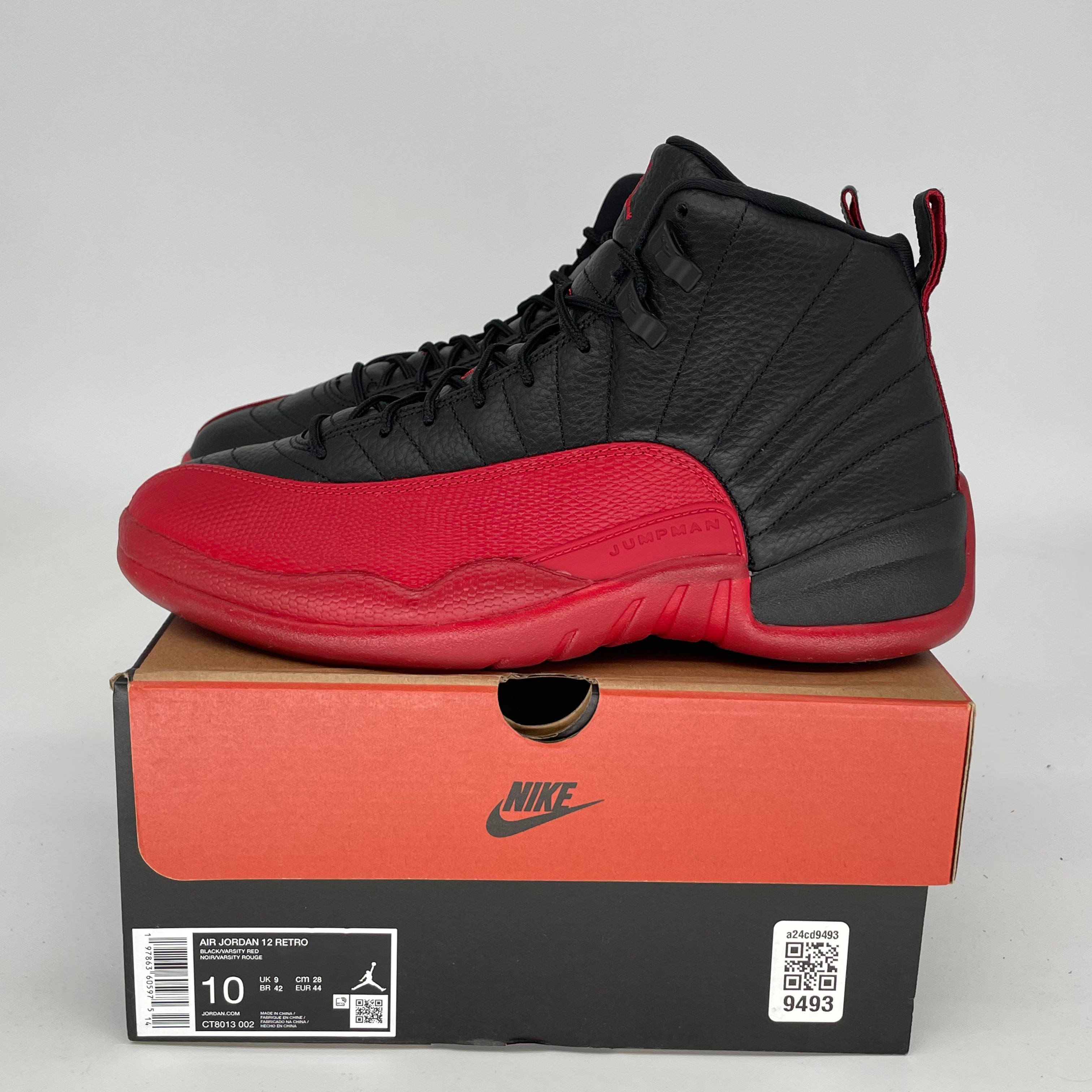 AIR JORDAN 12 FLU GAME Basketball Shoes Men's Size 10 - Black/Red CT8013-002 | Retro Sneakers for Basketball, Streetwear & Casual Outfits
