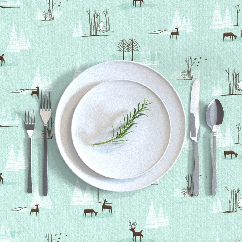 Custom Printed Cotton Sateen Tablecloth 70