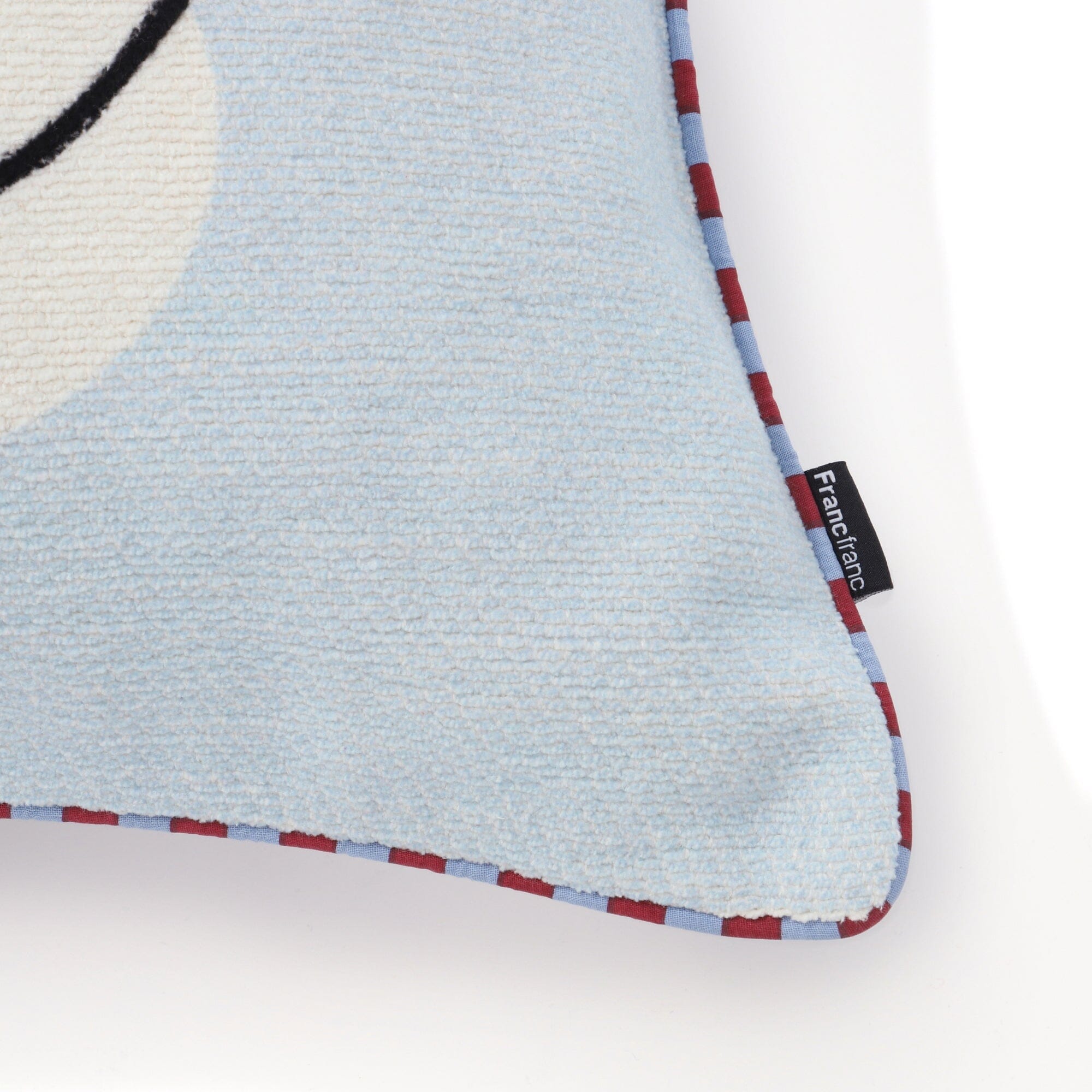 Embroidered Bird Cushion Cover 18x18 Inches Light Blue - Bohemian Home Decor for Living Room, Bedroom, or Nursery
