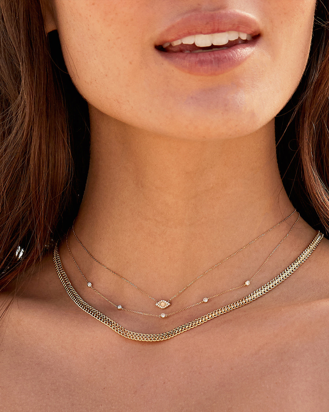 Classic Five Diamond Necklace - Elegant 14K Gold Pendant for Women | Perfect for Weddings, Anniversaries & Special Occasions