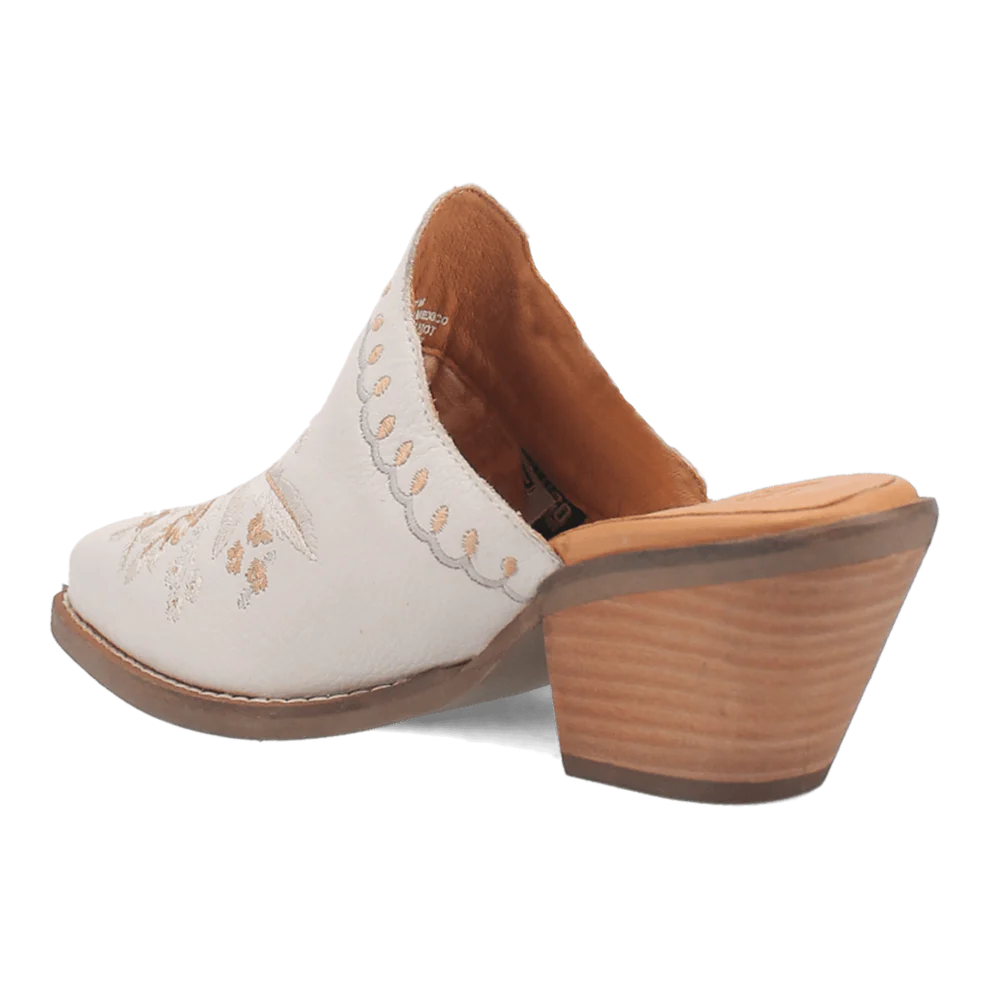 Wildflower Lad Mule with Embroidered White Design - Comfortable Slip-On Shoes for Men, Casual & Outdoor Wear