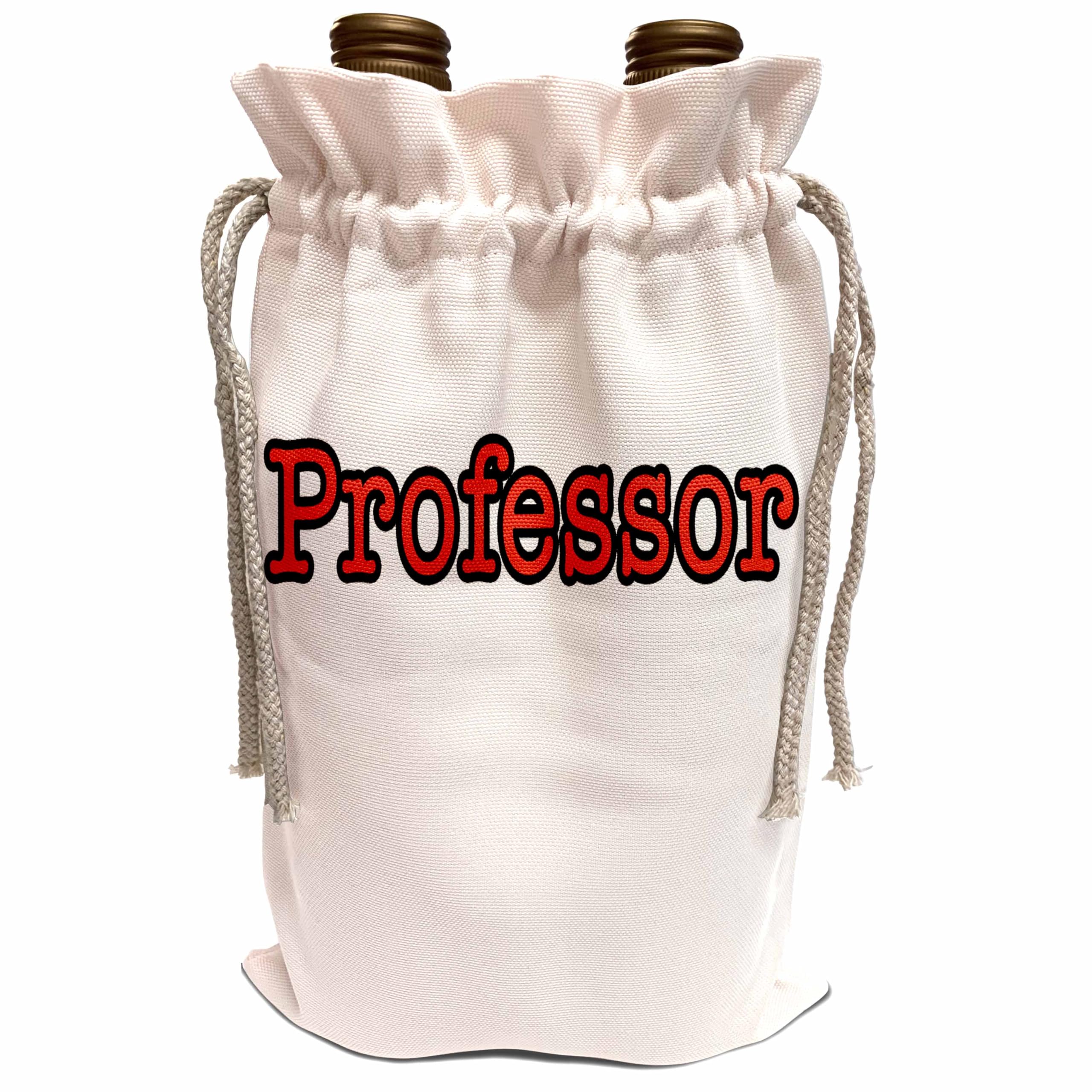Premium Wine Gift Bag with Elegant Professor Red Quotes - Perfect for Gifts, Parties & Wine Enthusiasts
