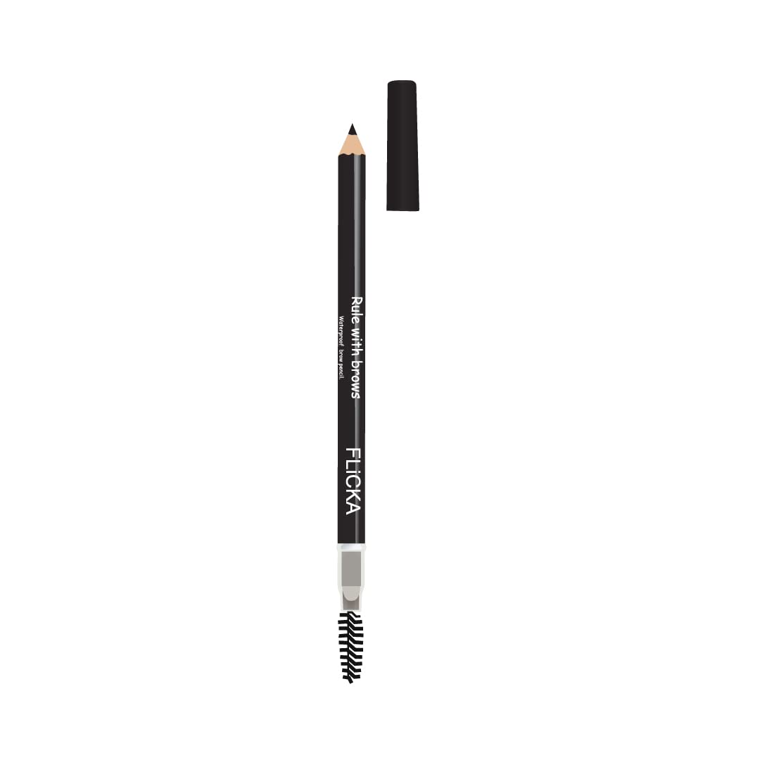 FLiCCA Eyebrow Pencil with Spoolie - Long-lasting Natural Brows for Daily Makeup