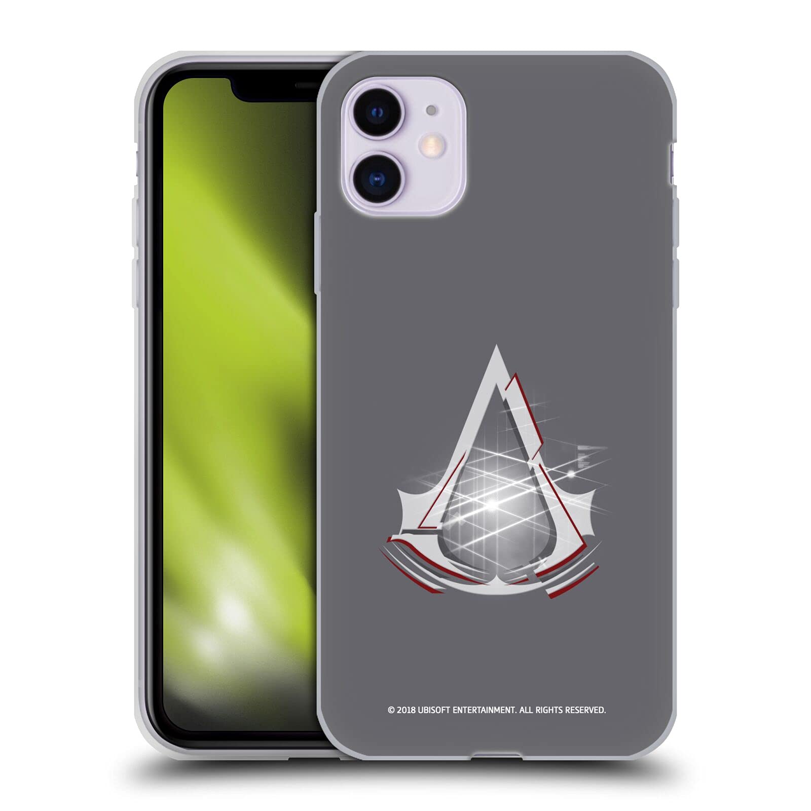 Officially Licensed Assassin's Creed Light Logo Soft Gel Case for iPhone 11 - Durable Protective Cover with Stylish Gaming Design - Perfect for AC Fans, Daily Use & Gaming Enthusiasts