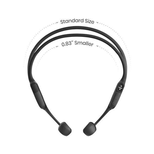 Shokz OpenRun Grey - Premium Bone Conduction Headphones for Running, Cycling & Workouts - Wireless Bluetooth Sport Headset with Sweatproof Design & Secure Fit