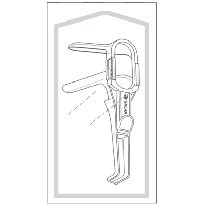 Sterile Disposable Graves Vaginal Speculum - Large Size (96/Pack, Model 2606) for Gynecological Exams & Medical Procedures