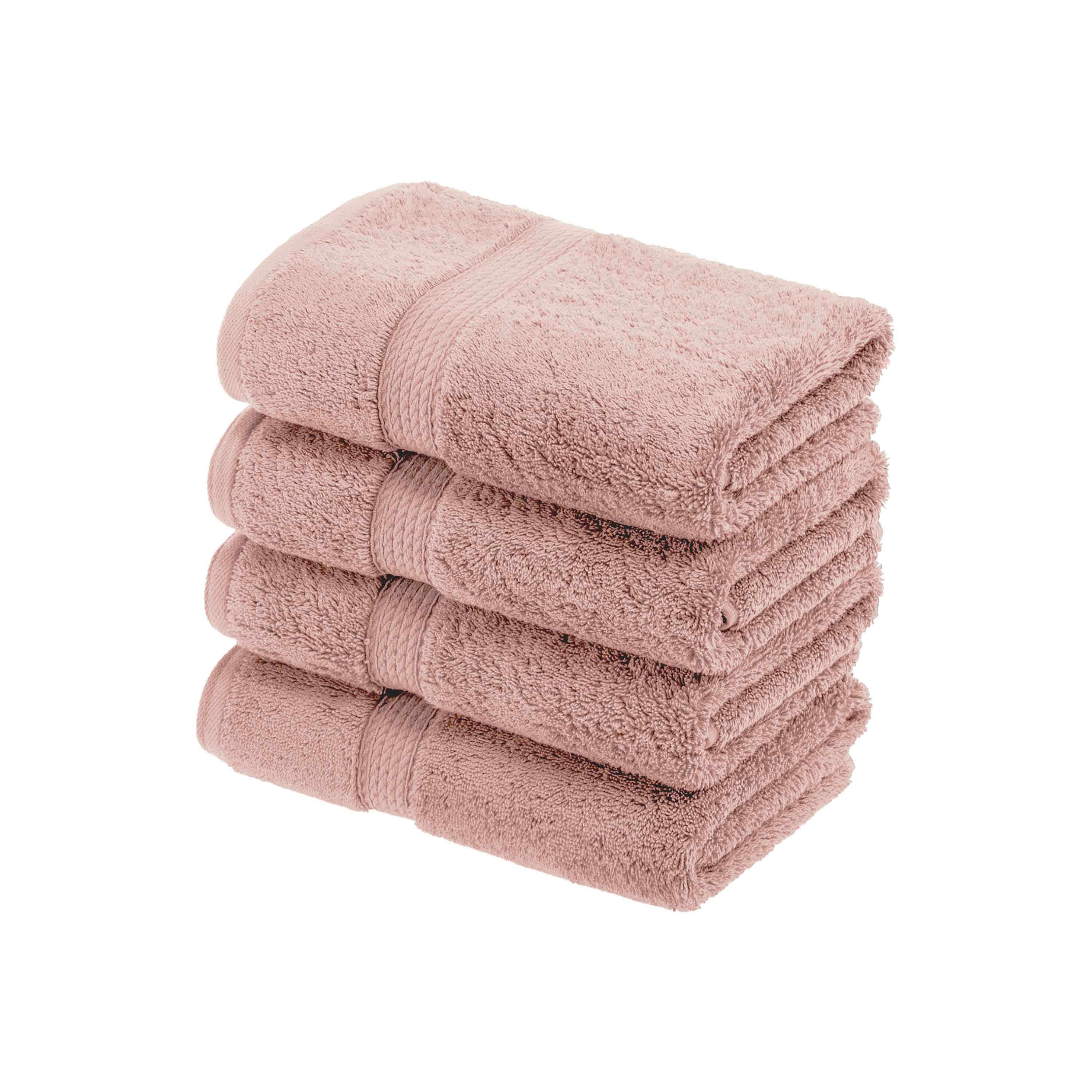 Premium Egyptian Cotton Plush Heavyweight Hand Towels - Ultra Soft & Absorbent Bath Towel Set of 4 for Spa, Bathroom & Luxury Home Decor