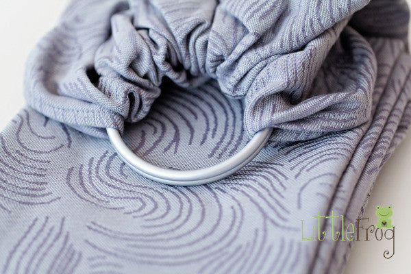 Little Frog Jacquard Ring Sling Baby Carrier - Soft & Adjustable for Newborn to Toddler - Perfect for Hands-Free Parenting, Errands & Outdoor Adventures