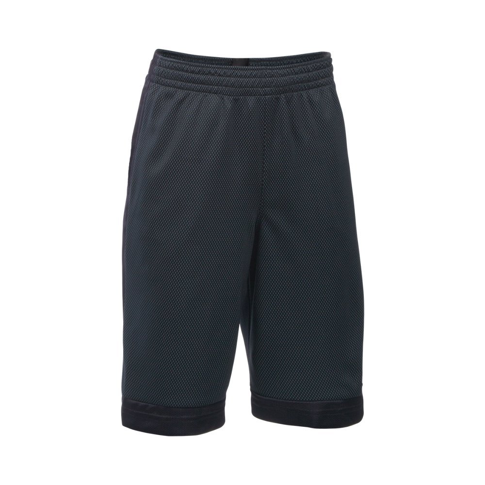 Under Armour Boys' SC30 Top Gun Basketball Shorts - Black/Black/Stealth Gray - XS (7 Big Kids) | Breathable Gym Shorts for Kids Sports & Active Play