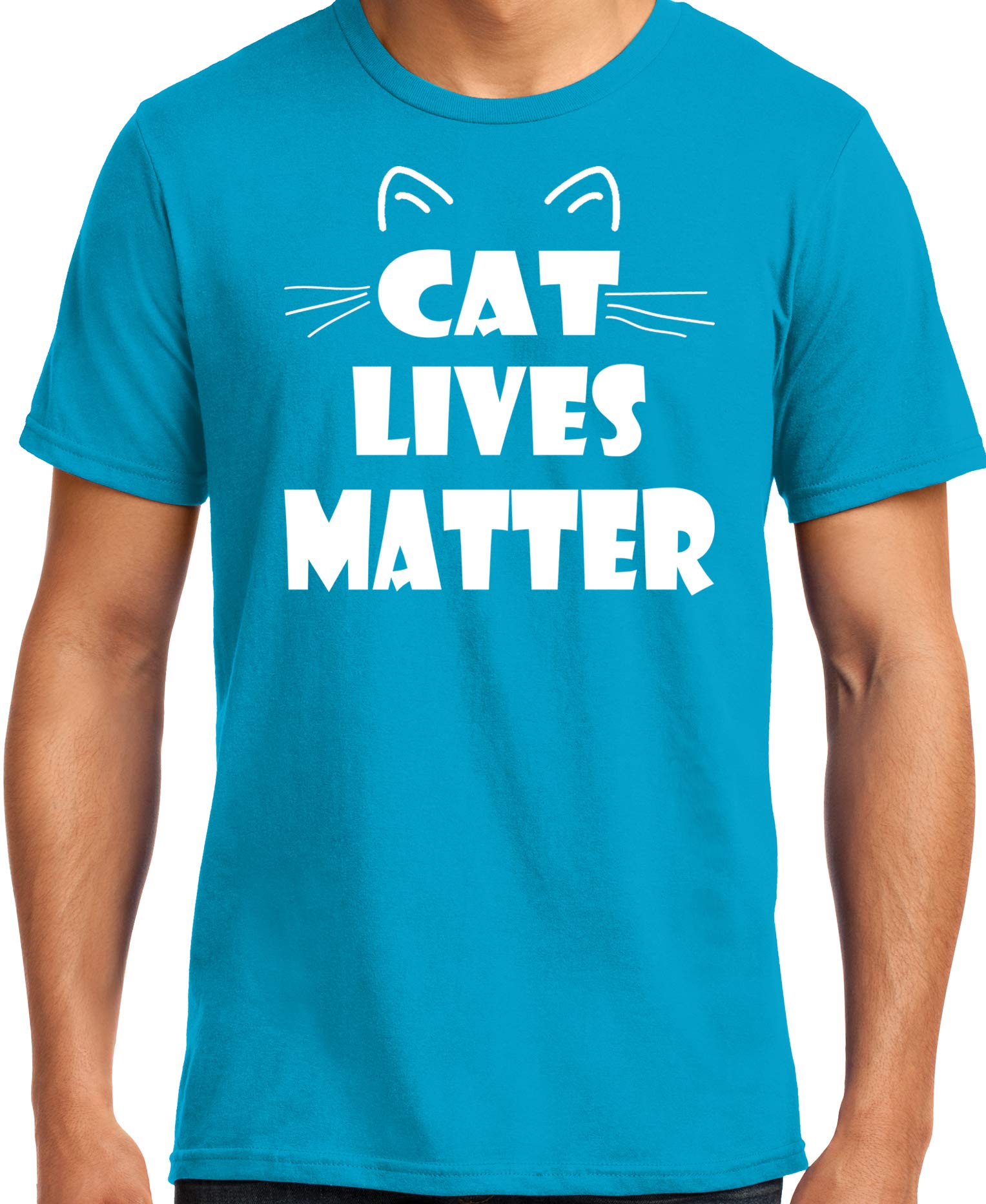 Funny Cat Lives Matter T-Shirt for Big & Tall Men - King Size Cotton Graphic Tee - Perfect for Cat Lovers, Casual Wear & Animal Rights Support