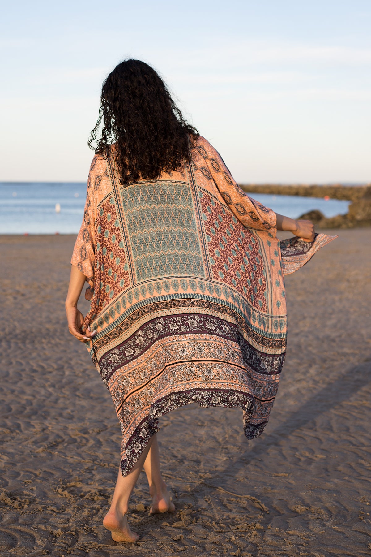 Stylish Tropical Print Kimono Cover Up - Lightweight Beachwear for Women - Perfect for Poolside, Vacation & Summer Outfits